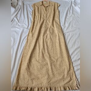 Liz Claiborne Tan Floral Maxi Dress